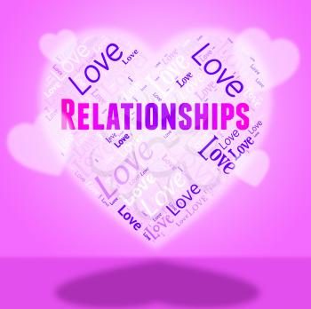Relationships Heart Representing In Love And Romance