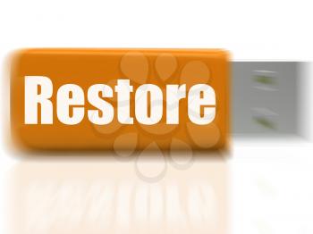 Restore USB drive Showing Data Security Backup And Restoration