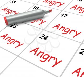 Angry Calendar Meaning Fury Rage And Resentment