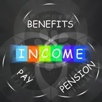 Financial Income Displaying Pay Benefits and Pension