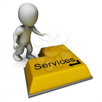 Services Button Shows Assistance Repair Or Maintenance