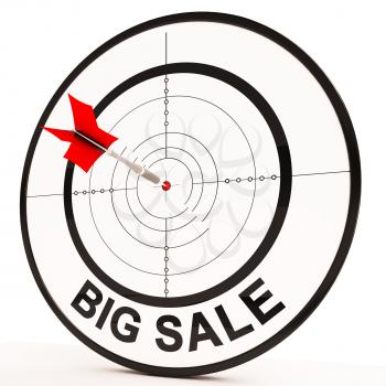 Big Sale Showing Promotions Discounts And Reductions