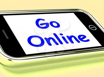 Go Online On Phone Showing Use Web Internet