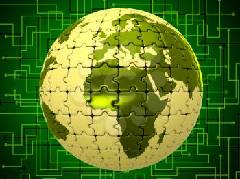 Network World Meaning Globalization Globe And Earth