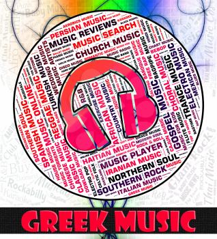 Greek Music Showing Sound Tracks And Musical