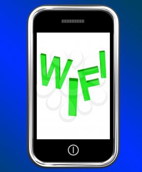 Wifi On Phone Showing Internet Hotspot Wi-fi Access Or Connection