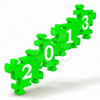 2013 Puzzle Showing Future, Forecast And Visions