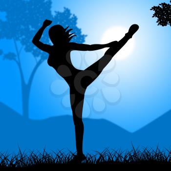 Dancing Yoga Representing Relax Calm And Meditation