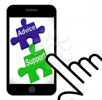 Advice Support Puzzle Displaying Help Assistance And FAQ