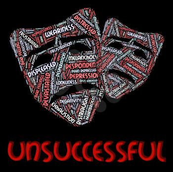 Unsuccessful Word Representing In Vain And Failed