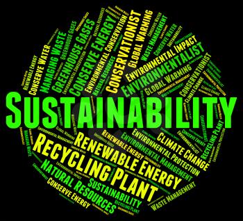 Sustainability Word Meaning Sustained Recycle And Recycling