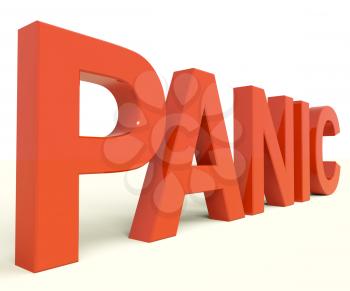 Panic Letters As Symbol for Emergency And Stress