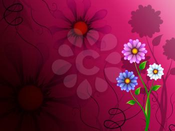 Flowers Background Showing Blossoming Growth And Nature
