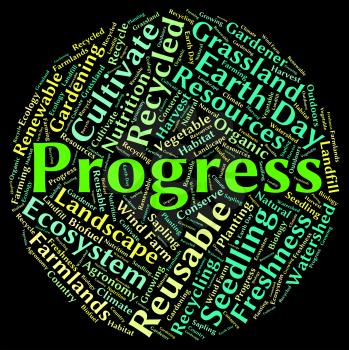 Progress Word Representing Betterment Progression And Growth