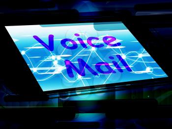 Voice Mail On Screen Showing Talk To Leave Message