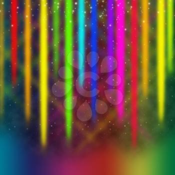 Colorful Streaks Background Meaning Multicolored Bands in Sky
