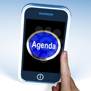 Agenda On Phone Showing Schedule Program