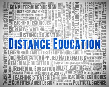 Distance Education Words Representing Correspondence Course And Learned