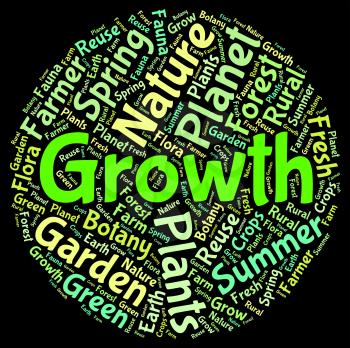 Growth Words Showing Growing Farming And Sow