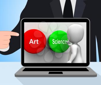 Science Art Buttons Displaying Scientific Or Artistic