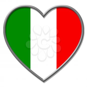 Heart Italy Representing Valentine Day And Affection