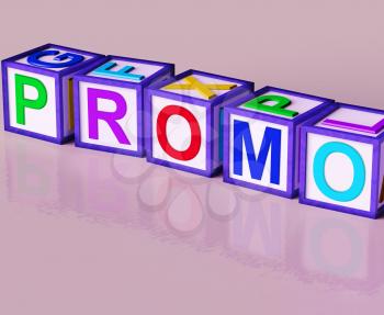Promo Blocks Meaning Special Reduced Price Or Off