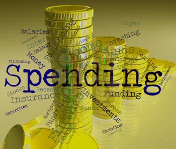 Spending Word Meaning Buy Shop And Wordcloud 