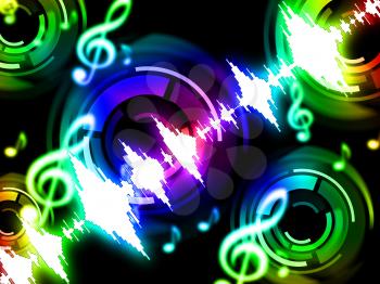 Sound Wave Background Showing Musicalization Or Audio Equalizer
