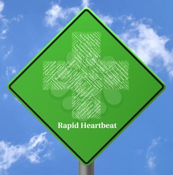Rapid Heartbeat Representing High Speed And Disease