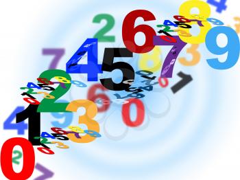 Numbers Maths Indicating Numeric Background And Count