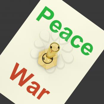 Peace War Switch Showing No Conflicts Or Aggression
