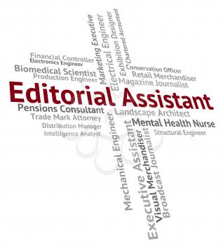Editorial Assistant Showing Text Edits And Occupations