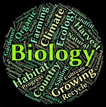 Biology Word Indicating Plant Life And Fauna