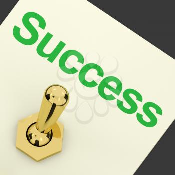 Switch With Success As Symbol Of Winning And Victory