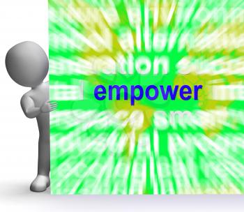 Empower Word Cloud Sign Meaning Encourage Empowerment
