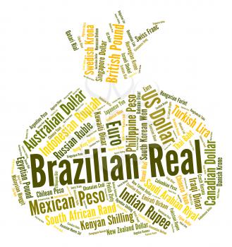 Brazilian Real Showing Foreign Currency And Brl 