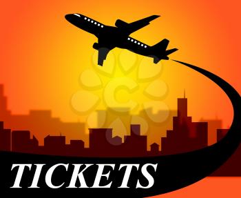 Flights Tickets Indicating Airline Air And Fly