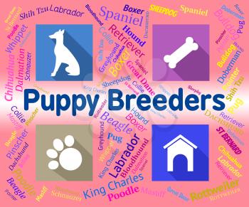 Puppy Breeders Showing Bred Dog And Canine