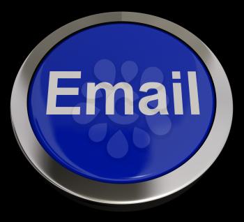 Email Button In Blue For Emailing Or Communication