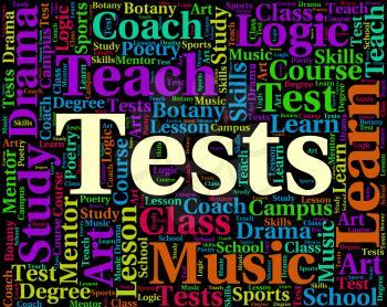 Tests Word Meaning Examinations Exam And Text