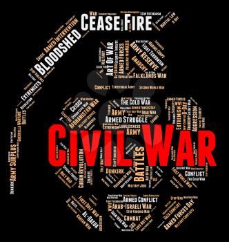 Civil War Showing Military Action And States