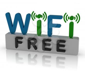 Free Wifi Showing Internet Connection And Mobile Hotspot