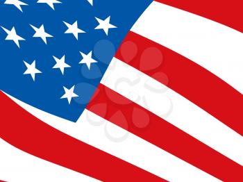 American Flag Background Showing National Independence And Patriotism