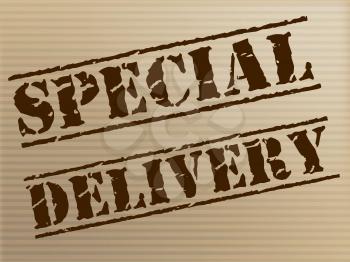 Special Delivery Showing Postage Parcel And Exceptional