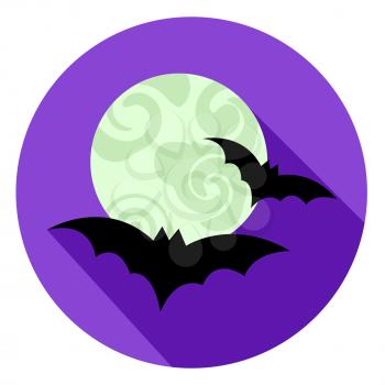 Halloween Bats Icon Showing Trick Or Treat And Trick Or Treat