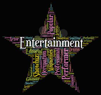Entertainment Star Showing Motion Picture And Media