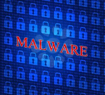 Malware Internet Indicating World Wide Web And Website