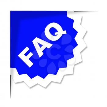 Faq Label Indicating Frequently Asked Questions And Info Faqs