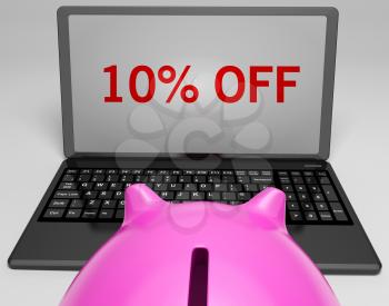 Ten Percent Off On Notebook Shows Discounts And Promotions