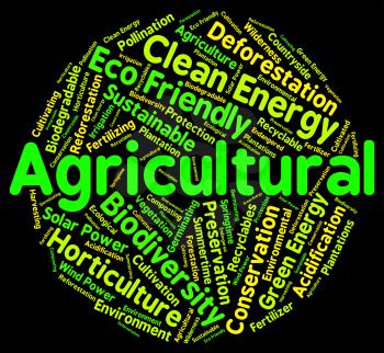 Agricultural Word Representing Farmstead Farming And Words